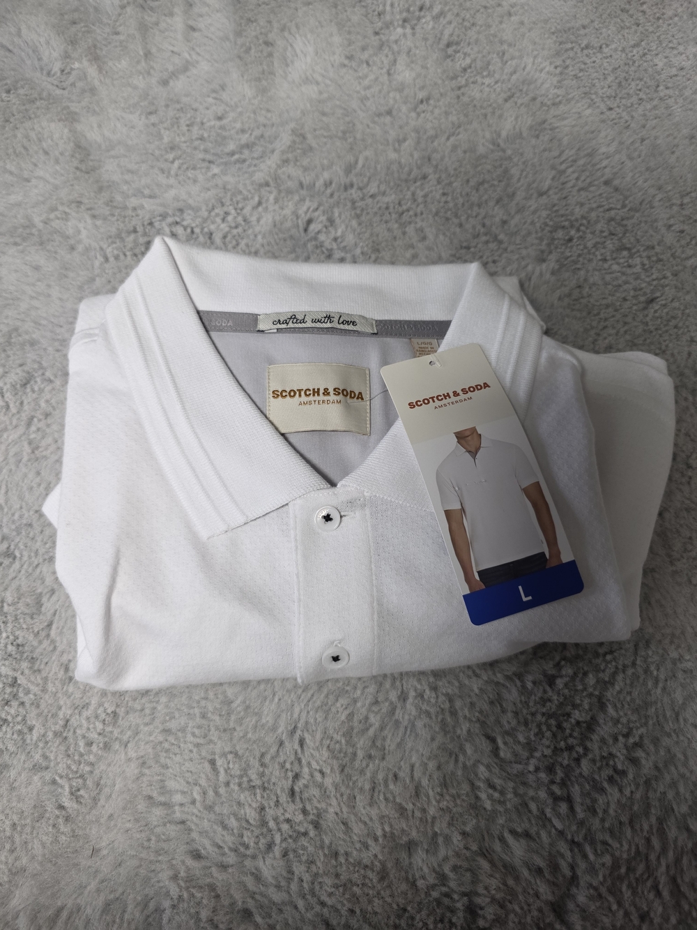 NWT Scotch & Soda White Men's Polo – Classic Short Sleeve
